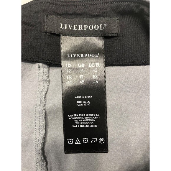 Liverpool Womens High Rise Leggings Shark Skin Gray Size 12 - Picture 2 of 7